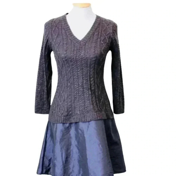 MI XT  Plus Size By Heidi Weisel Grey Sweater Dress size 1X - Picture 1 of 6